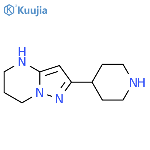 4-{4H,5H,6H,7H-pyrazolo1,5-apyrimidin-2-yl}piperidine structure