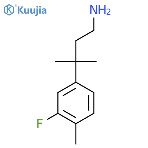 3-(3-fluoro-4-methylphenyl)-3-methylbutan-1-amine structure
