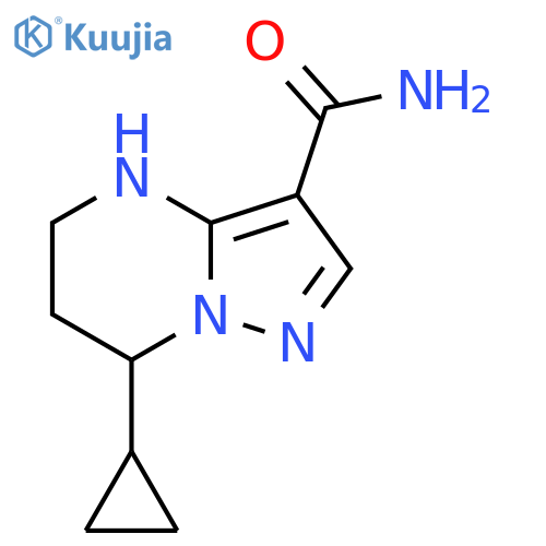7-cyclopropyl-4H,5H,6H,7H-pyrazolo1,5-apyrimidine-3-carboxamide structure
