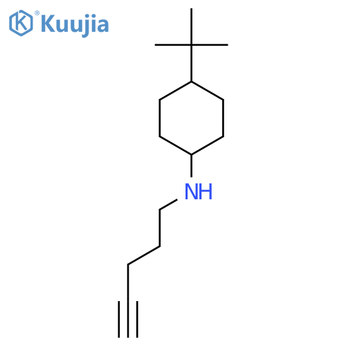 4-tert-butyl-N-(pent-4-yn-1-yl)cyclohexan-1-amine structure