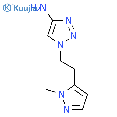 1-2-(1-methyl-1H-pyrazol-5-yl)ethyl-1H-1,2,3-triazol-4-amine structure