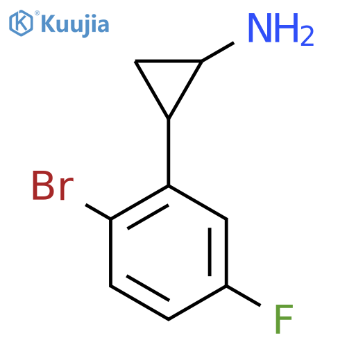 2-(2-bromo-5-fluorophenyl)cyclopropan-1-amine structure