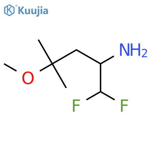 1,1-difluoro-4-methoxy-4-methylpentan-2-amine structure