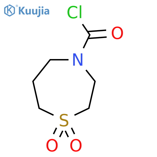 1,1-Dioxo-1lambda6,4-thiazepane-4-carbonyl chloride structure