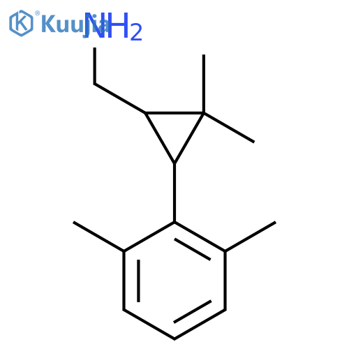 3-(2,6-dimethylphenyl)-2,2-dimethylcyclopropylmethanamine structure