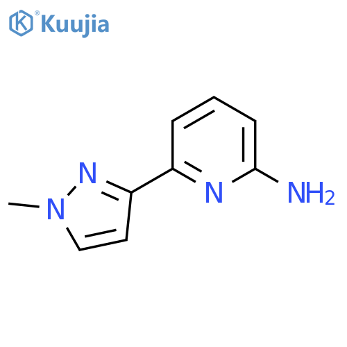 2-Pyridinamine, 6-(1-methyl-1H-pyrazol-3-yl)- structure