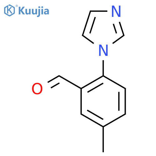 2-(1H-Imidazol-1-yl)-5-methylbenzaldehyde structure