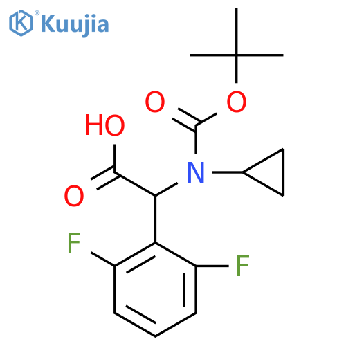 2-{(tert-butoxy)carbonyl(cyclopropyl)amino}-2-(2,6-difluorophenyl)acetic acid structure