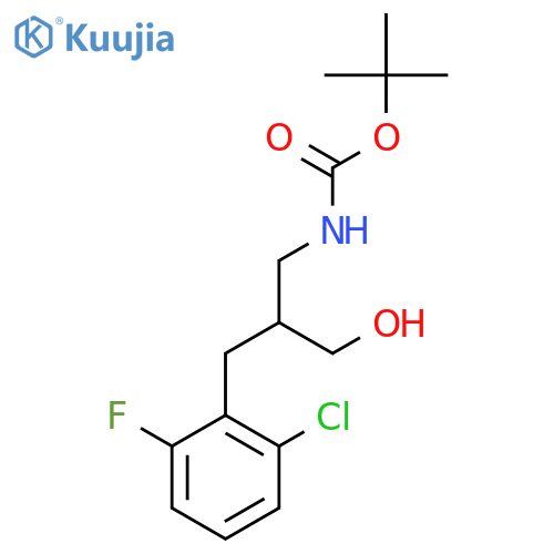 tert-butyl N-{2-[(2-chloro-6-fluorophenyl)methyl]-3-hydroxypropyl}carbamate structure