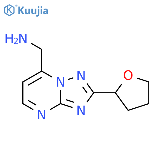 2-(oxolan-2-yl)-1,2,4triazolo1,5-apyrimidin-7-ylmethanamine structure