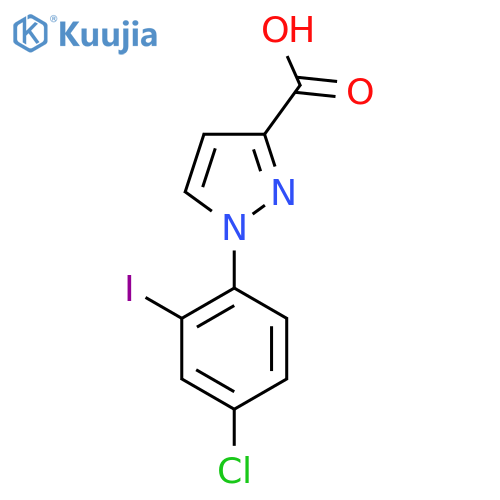 1-(4-chloro-2-iodophenyl)-1H-pyrazole-3-carboxylic acid structure