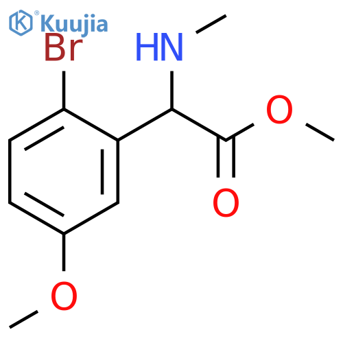 methyl 2-(2-bromo-5-methoxyphenyl)-2-(methylamino)acetate structure