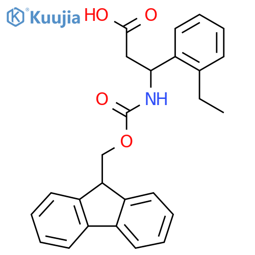 3-(2-ethylphenyl)-3-({[(9H-fluoren-9-yl)methoxy]carbonyl}amino)propanoic acid structure