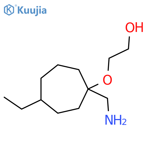 2-{1-(aminomethyl)-4-ethylcycloheptyloxy}ethan-1-ol structure