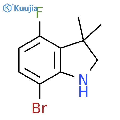 1H-Indole, 7-bromo-4-fluoro-2,3-dihydro-3,3-dimethyl- structure