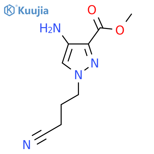 methyl 4-amino-1-(3-cyanopropyl)-1H-pyrazole-3-carboxylate structure