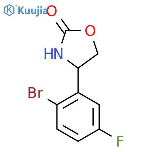 4-(2-bromo-5-fluorophenyl)-1,3-oxazolidin-2-one structure