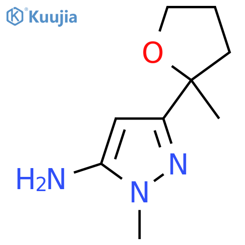 1-Methyl-3-(2-methyloxolan-2-yl)-1H-pyrazol-5-amine structure