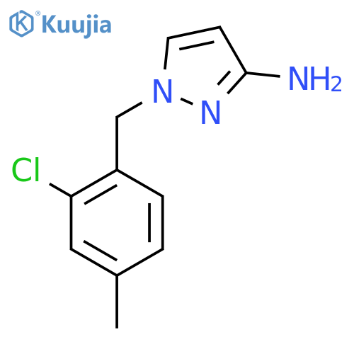 1-[(2-chloro-4-methylphenyl)methyl]-1H-pyrazol-3-amine structure