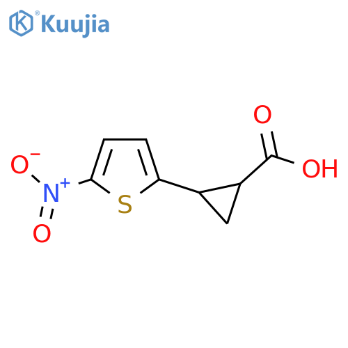 2-(5-nitrothiophen-2-yl)cyclopropane-1-carboxylic acid structure