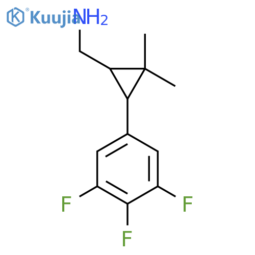 2,2-dimethyl-3-(3,4,5-trifluorophenyl)cyclopropylmethanamine structure