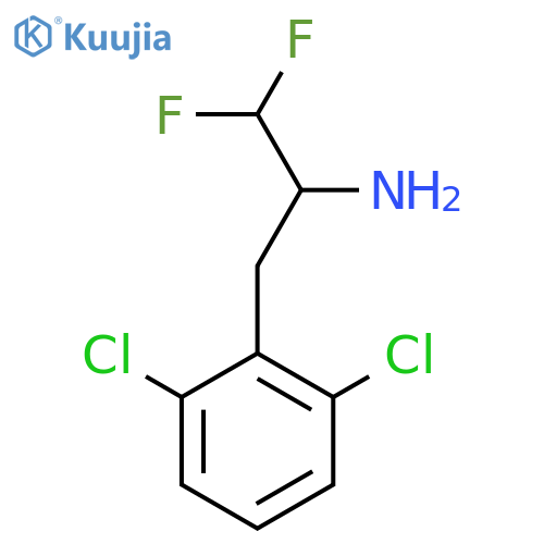 3-(2,6-dichlorophenyl)-1,1-difluoropropan-2-amine structure