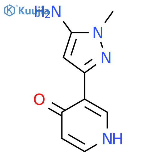 3-(5-Amino-1-methyl-1H-pyrazol-3-yl)-1,4-dihydropyridin-4-one structure