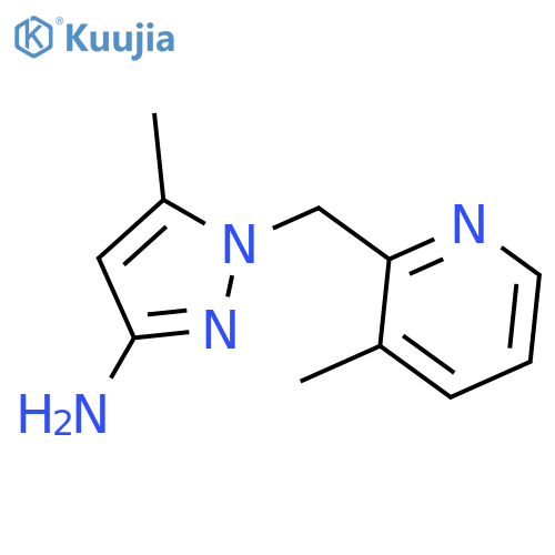 5-methyl-1-(3-methylpyridin-2-yl)methyl-1H-pyrazol-3-amine structure