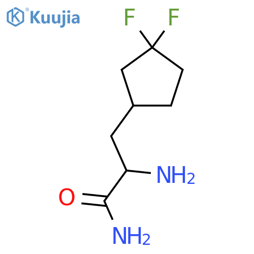 2-Amino-3-(3,3-difluorocyclopentyl)propanamide structure