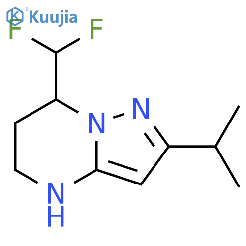 7-(difluoromethyl)-2-(propan-2-yl)-4H,5H,6H,7H-pyrazolo1,5-apyrimidine structure