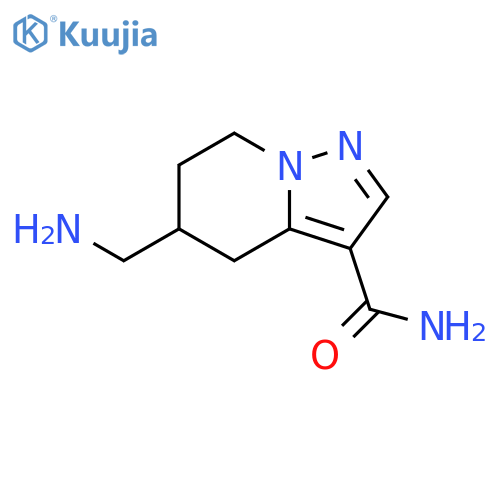 5-(aminomethyl)-4H,5H,6H,7H-pyrazolo1,5-apyridine-3-carboxamide structure