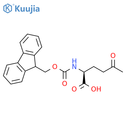 2-({[(9H-fluoren-9-yl)methoxy]carbonyl}amino)-5-oxohexanoic acid structure