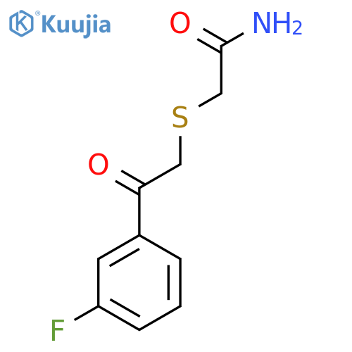 Acetamide, 2-[[2-(3-fluorophenyl)-2-oxoethyl]thio]- structure
