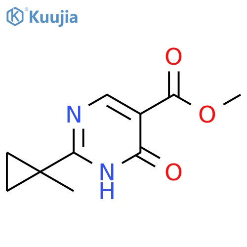 5-Pyrimidinecarboxylic acid, 1,6-dihydro-2-(1-methylcyclopropyl)-6-oxo-, methyl ester structure