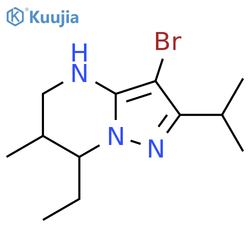 3-bromo-7-ethyl-6-methyl-2-(propan-2-yl)-4H,5H,6H,7H-pyrazolo1,5-apyrimidine structure