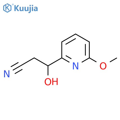 3-Hydroxy-3-(6-methoxypyridin-2-yl)propanenitrile structure