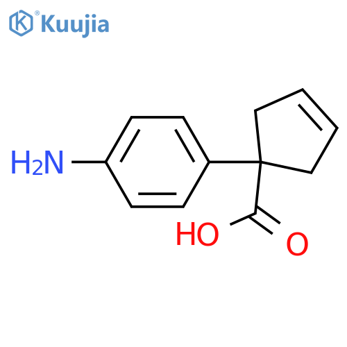 1-(4-Aminophenyl)cyclopent-3-ene-1-carboxylic acid structure