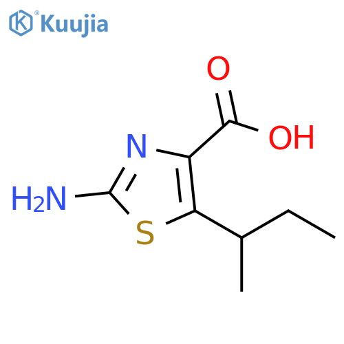2-amino-5-(butan-2-yl)-1,3-thiazole-4-carboxylic acid structure