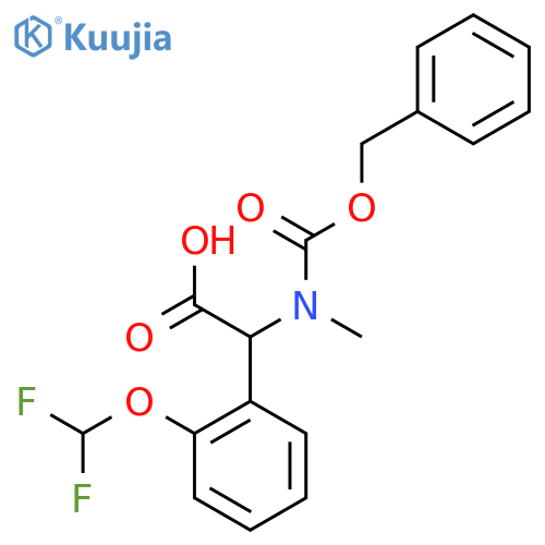 2-{(benzyloxy)carbonyl(methyl)amino}-2-2-(difluoromethoxy)phenylacetic acid structure