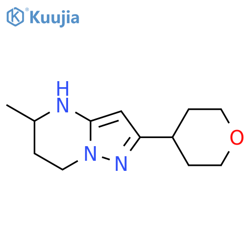 5-methyl-2-(oxan-4-yl)-4H,5H,6H,7H-pyrazolo1,5-apyrimidine structure