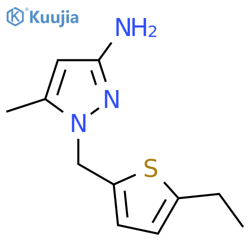 1-[(5-ethylthiophen-2-yl)methyl]-5-methyl-1H-pyrazol-3-amine structure