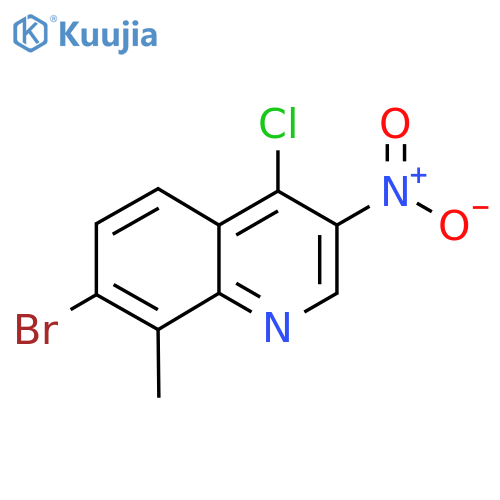Quinoline, 7-bromo-4-chloro-8-methyl-3-nitro- structure