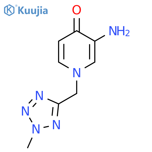 3-amino-1-(2-methyl-2H-1,2,3,4-tetrazol-5-yl)methyl-1,4-dihydropyridin-4-one structure
