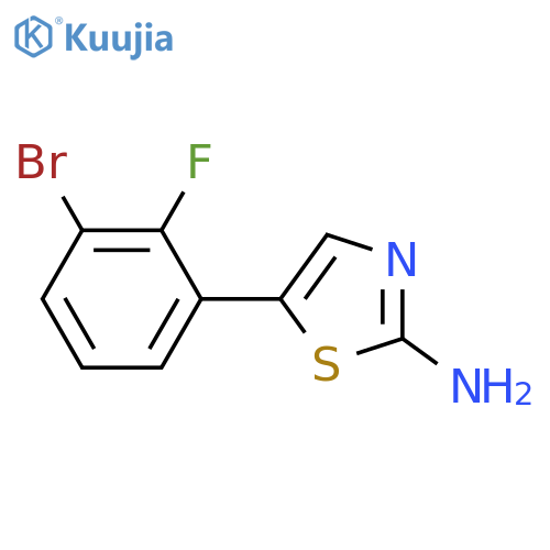 5-(3-Bromo-2-fluorophenyl)thiazol-2-amine structure