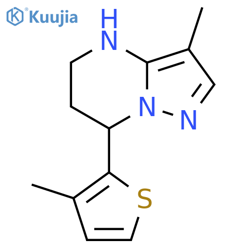 3-methyl-7-(3-methylthiophen-2-yl)-4H,5H,6H,7H-pyrazolo1,5-apyrimidine structure