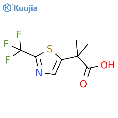 2-methyl-2-2-(trifluoromethyl)-1,3-thiazol-5-ylpropanoic acid structure