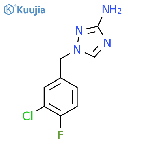 1-(3-chloro-4-fluorophenyl)methyl-1H-1,2,4-triazol-3-amine structure