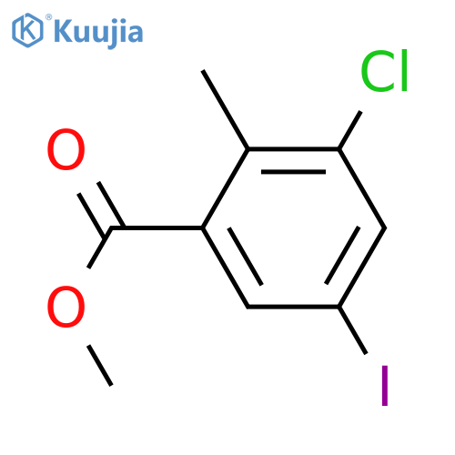 methyl 3-chloro-5-iodo-2-methylbenzoate structure