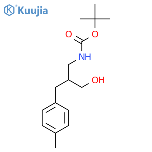 tert-butyl N-{3-hydroxy-2-(4-methylphenyl)methylpropyl}carbamate structure