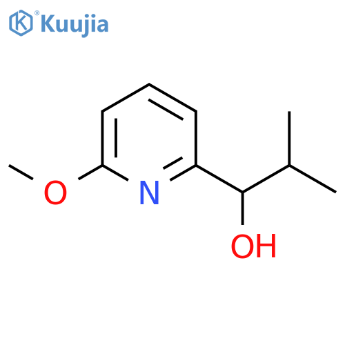 1-(6-methoxypyridin-2-yl)-2-methylpropan-1-ol structure